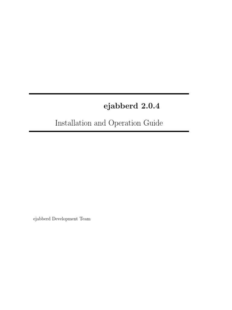 ejabberd installation guide